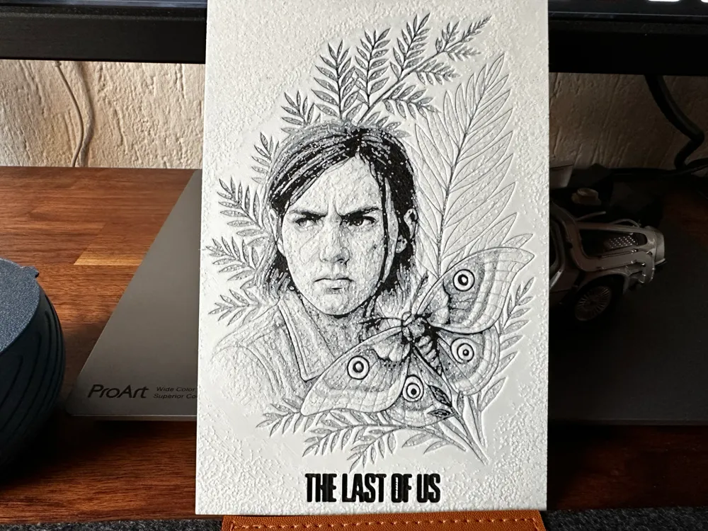 The Last of us Hueforge Ellie tattoo Art - Free 3D Print Model - MakerWorld