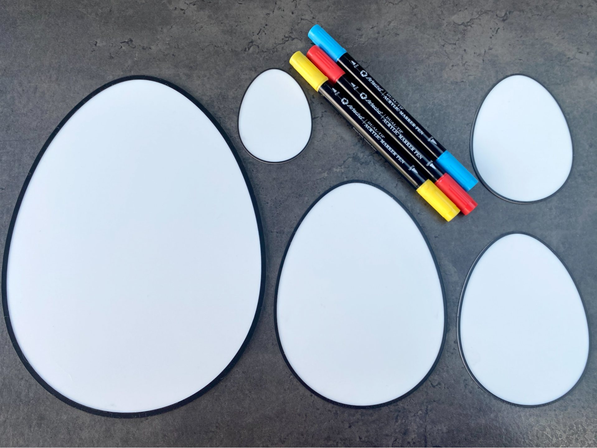 Plain Easter Egg Colouring Set (5 Sizes)