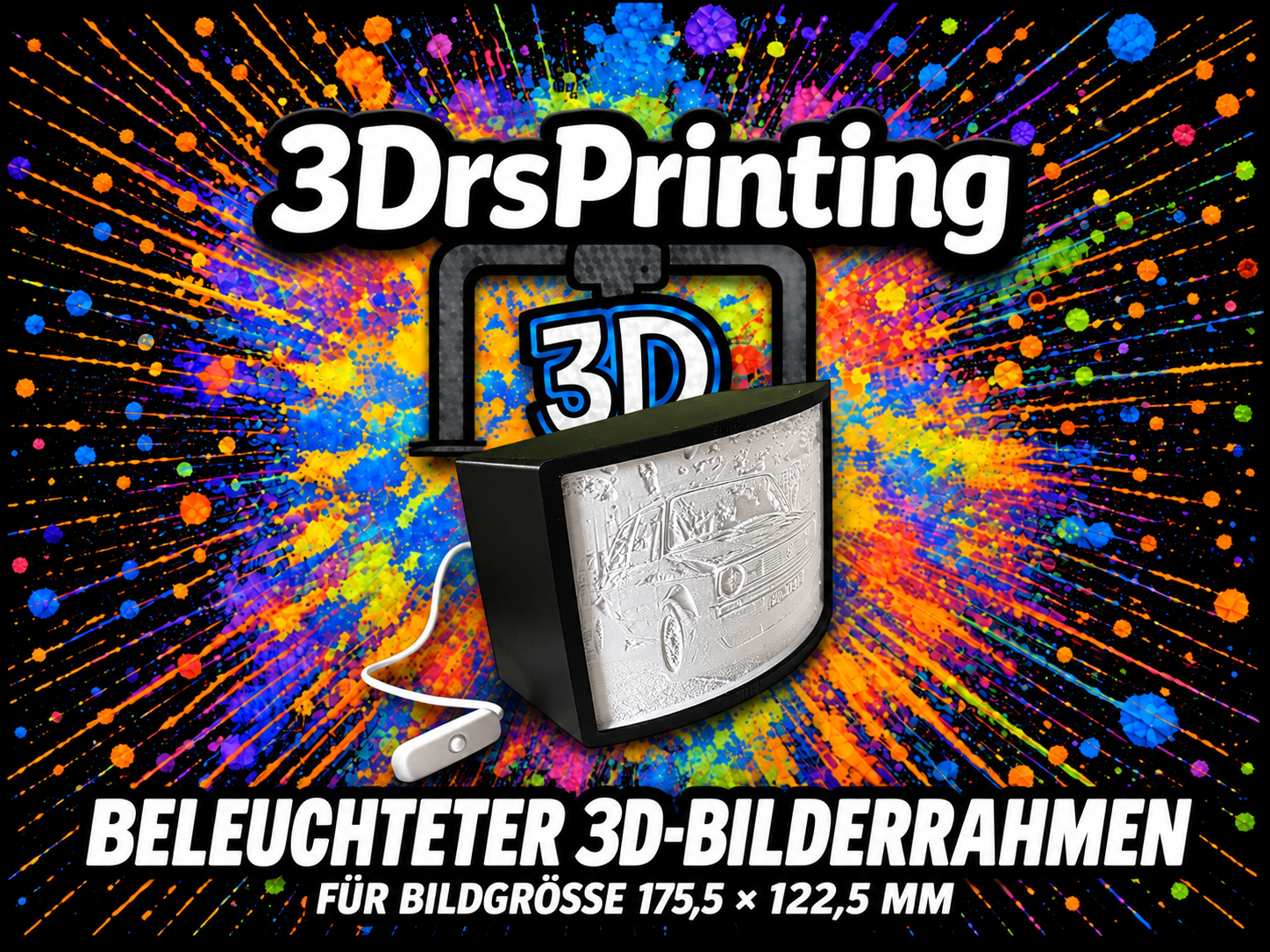 BELEUCHTETER 3D-RELIEF-BILDERRAHMEN Lithophan 3D model