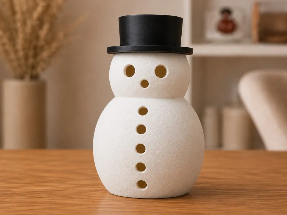 Accesorio de iluminación decorativa: Snowman LED Tealight Lantern – Christmas Decor. Referencia del modelo original.