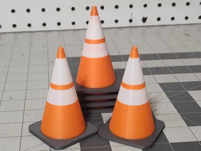1:10 Scale Traffic Cone (Multicolor for AMS)
