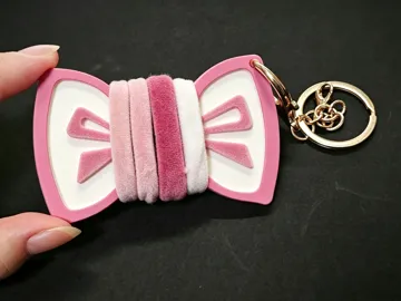Accesorio para sujetar ligas de cabello: Bow Hair Tie Keeper with Keyring — vista de referencia 5