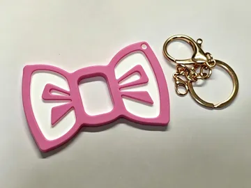 Accesorio para sujetar ligas de cabello: Bow Hair Tie Keeper with Keyring — vista de referencia 4