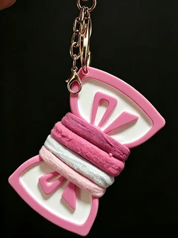 Accesorio para sujetar ligas de cabello: Bow Hair Tie Keeper with Keyring — vista de referencia 3