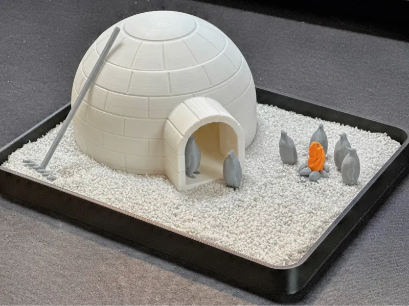 Igloo & Penguin Huddle Winter Zen Garden