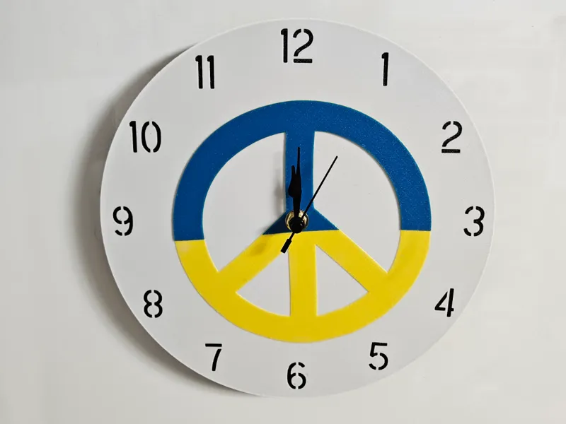 Clock face Peace for Ukraine