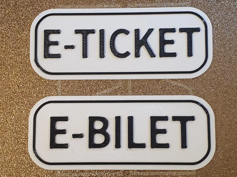 E-Ticket - a plate