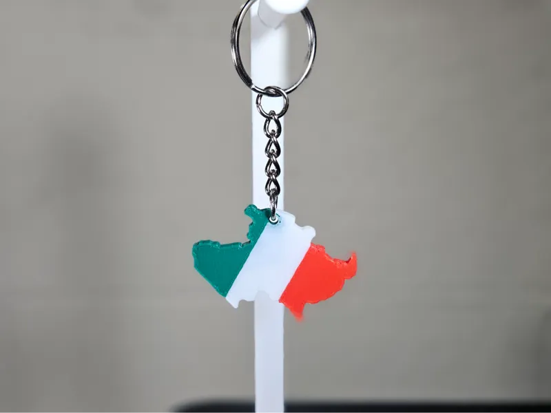 Michoacan Mexican Flag Keychain
