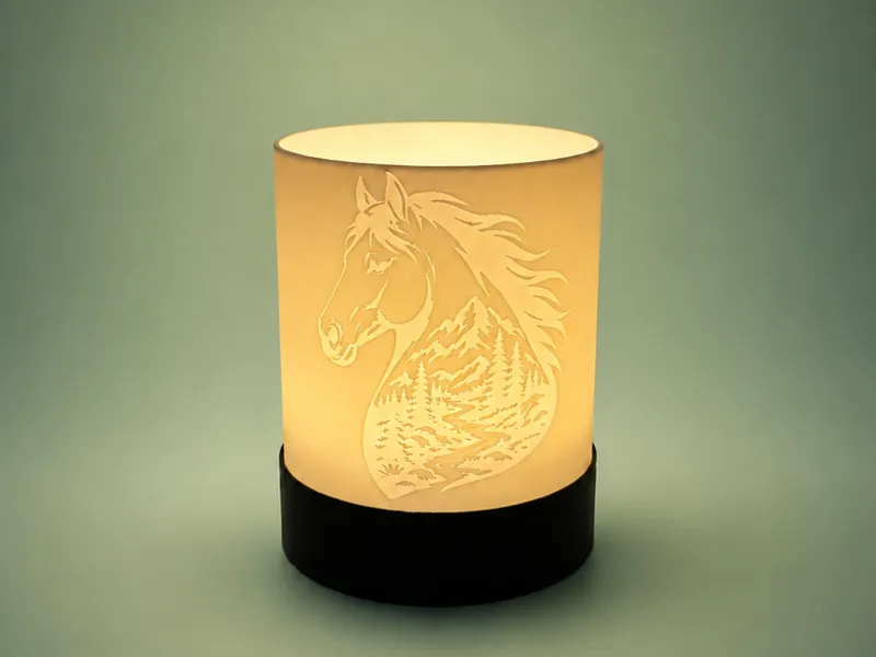 Majestic Horse Mountain Tealight & LED Lamp