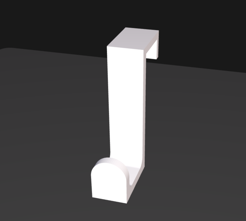 Miniatura 1 do modelo 3D Parametric Over-the-Door Hook