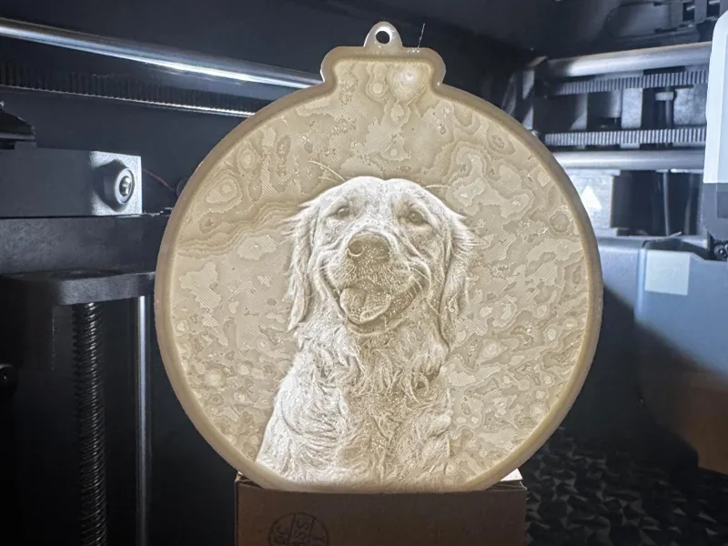 Nala the Smiling Golden Retriever Ornament