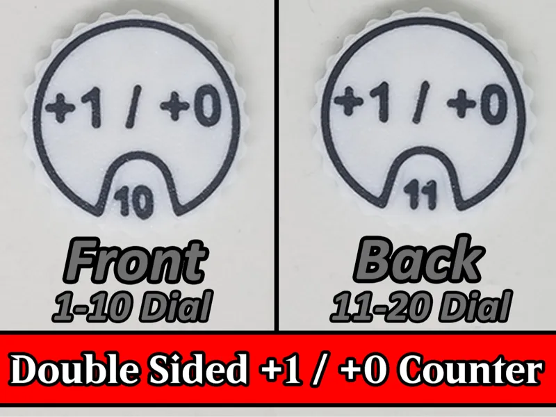 MTG +1/+0 Counter - Double Sided 1-20 Dial