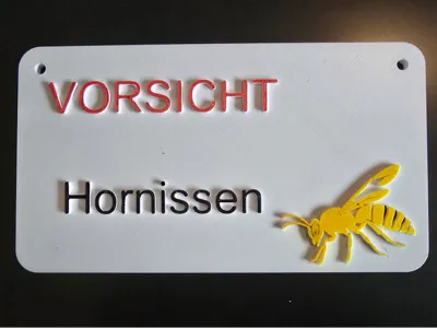 Caution Hornet Sign