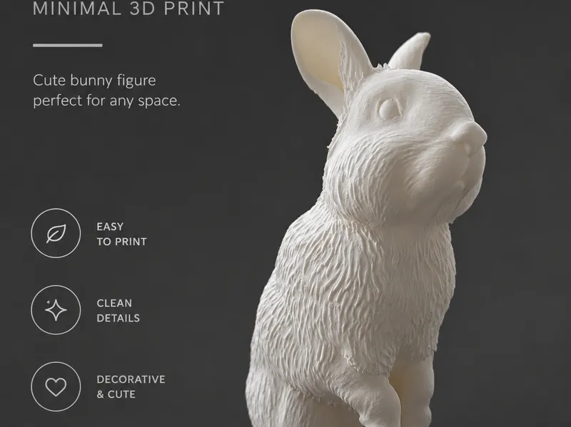 Realistic Bunny Figurine – Detailed Rabbit Decor