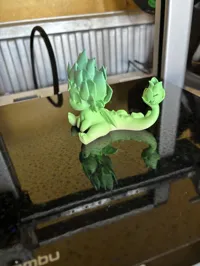 Figurine dragon fleuri — style anime — photo 3
