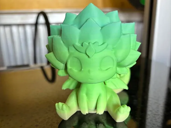 Figurine dragon fleuri — style anime