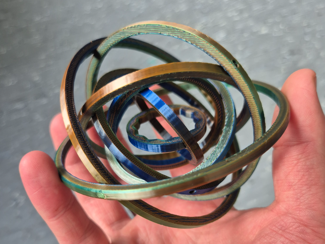 Kreisel-Fidget-Ringe Beweglich 9 Kreise ohne AMS