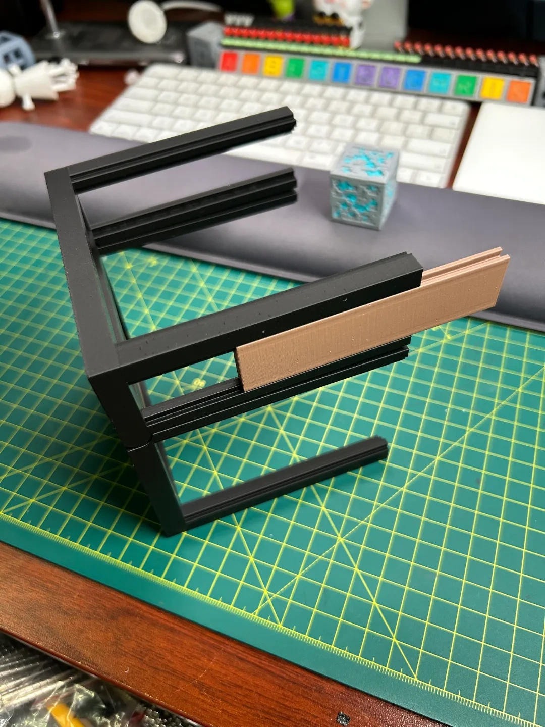 Miniatura 2 do modelo 3D 超级还原我的世界箱子纸巾盒，纯组装，无竹屎