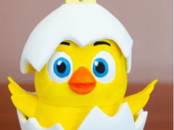 Cute Easter Chick inside of easter egg easterbunny