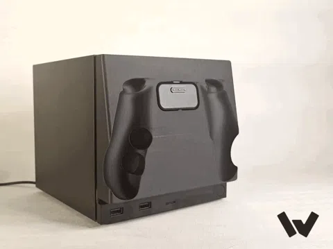 Letrero o emblema decorativo: Steam Machine Faceplate Controller Dock — referencia de MakerWorld