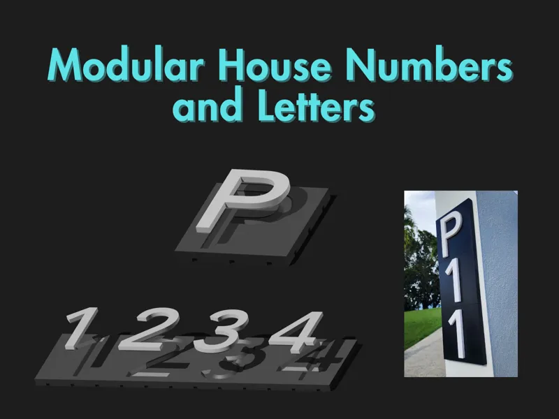 Letter P - Modular House Numbers and Letters