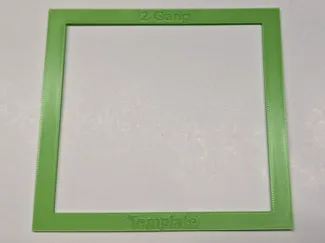 Double Gang Electrical OldWork Box Cutout Template