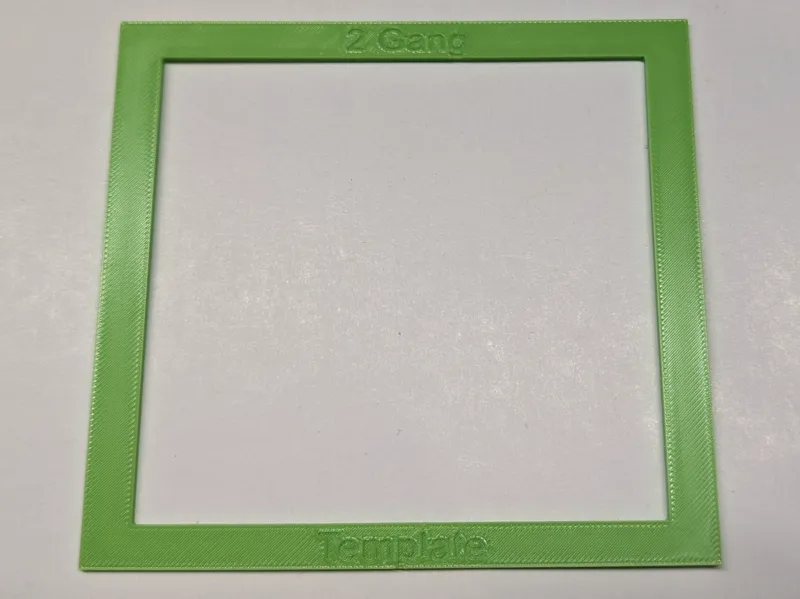 Double Gang Electrical OldWork Box Cutout Template