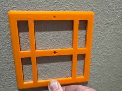 Combination Single and Double Gang Cutout Template