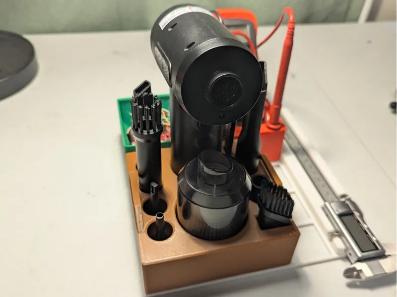 Electronic Air Duster/Vacuum Gridfinity Organizer