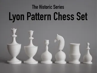 Lyon Pattern Chess Set Reproduction, 1780's-1820's