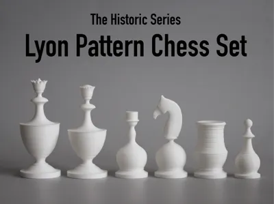 Lyon Pattern Chess Set Reproduction, 1780's-1820's