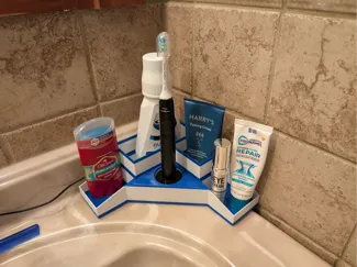 Bathroom Counter Corner Organizer