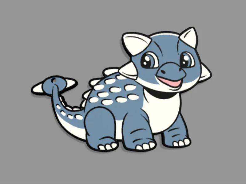 ankylosaurus keychain 