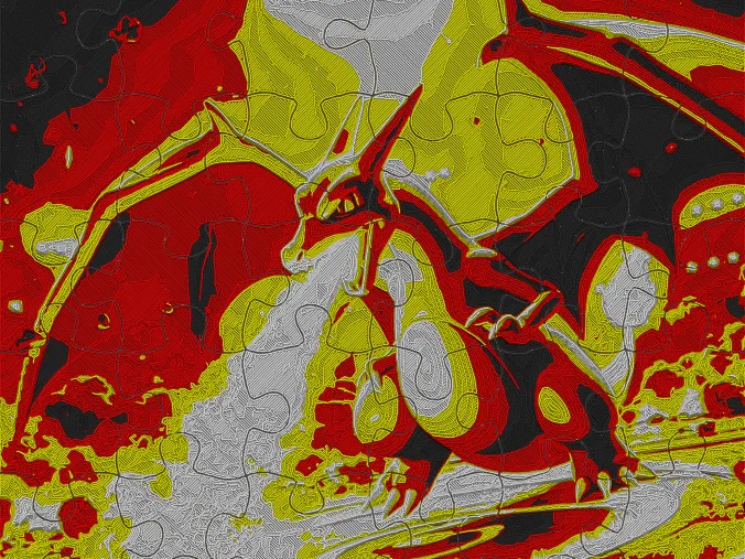 Charizard Pokemon Puzzle Hueforge