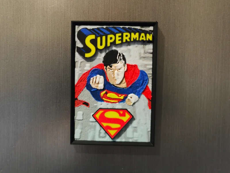 Superman movie poster fridge magnet
