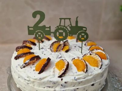 Tractor Cake Topper (Ages 1-9 & blank)