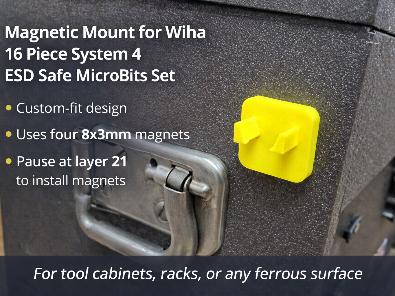 Magnetic Mount for Wiha 16 Piece System MicroBits