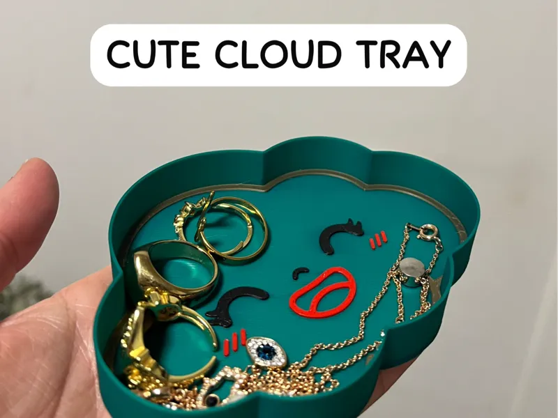Cute cloud tray for jewellry