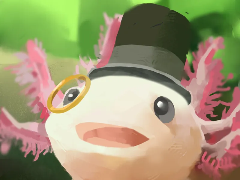 Axolotl keychain