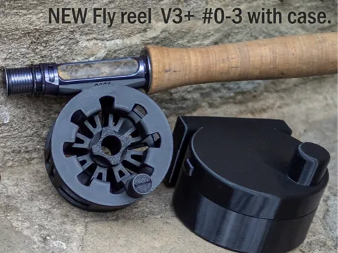 Caja o estuche: Fly reel V3+ piccolo e leggero Line #0-3 + case — referencia de MakerWorld