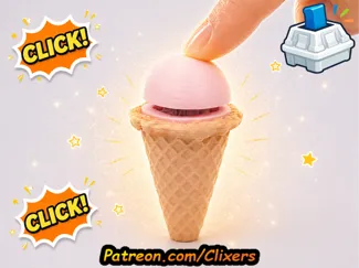 Ice Cream Clicker Cute Fidget Toy