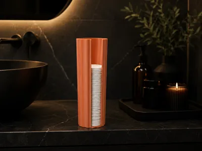 Elegant Cotton Pad Dispenser with Modern Design