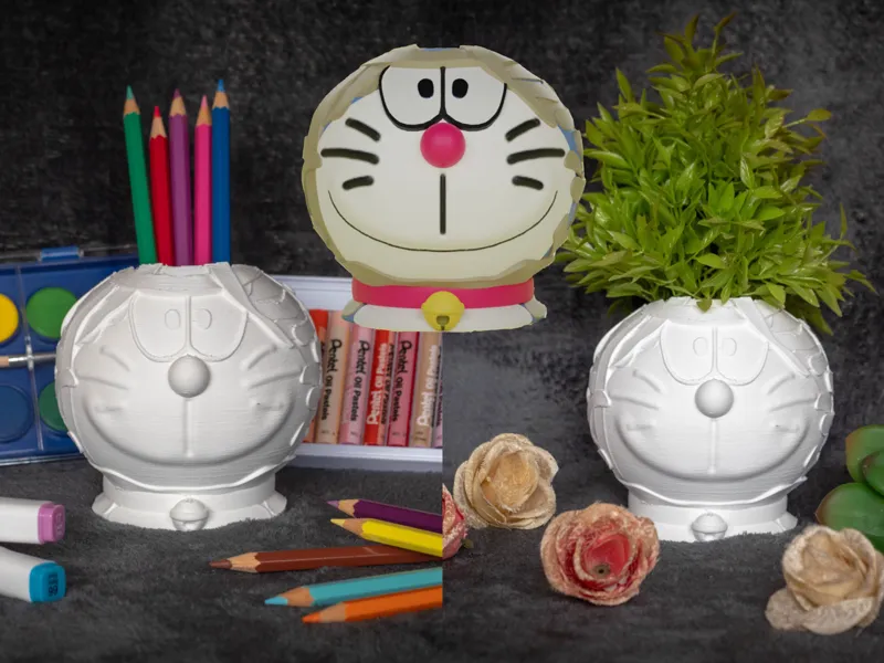 Halloween Doraemon Mummy Pencil Holder & Planter