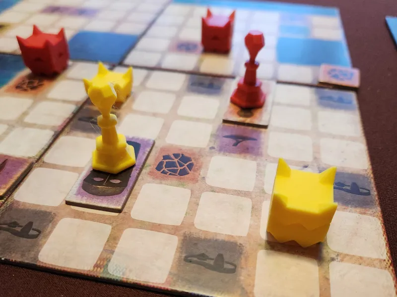 Player pieces and boxes for The Great Zimbabwe