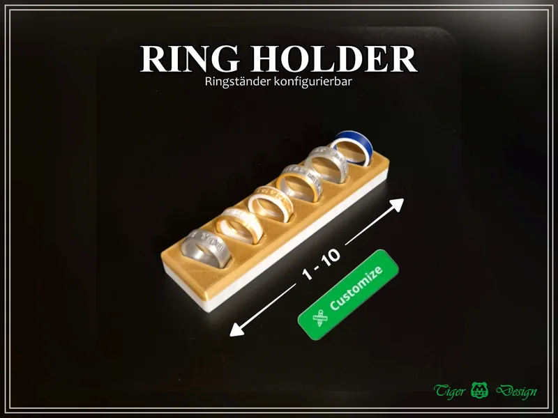 ring holder - mit Konfigurator für 1 bis 10 Ringe