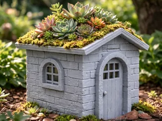 Fairy Cottage Roof Planter-Mini Garden House Decor
