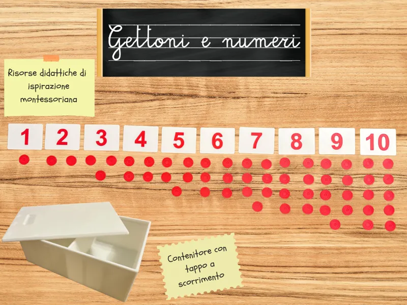 Marchette Montessori con Contenitore