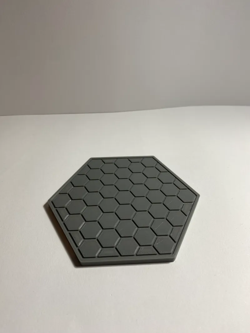 Hexagon Shaped and Patterned Solid Coaster