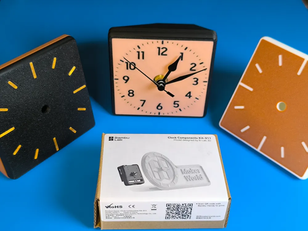 Table Clock - clever inclined (Customizable) by BamBam Design - MakerWorld