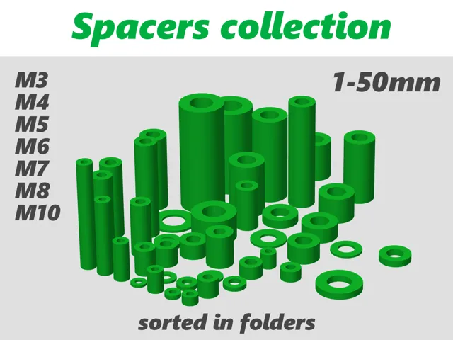 Printable Spacer Kit Collection | M3–M10 | 1–50 mm